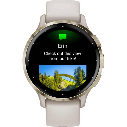 Garmin Venu 3S Stainless Steel 41mm Waterproof Smartwatch Gold/Ivory