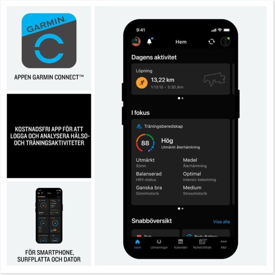 Garmin Venu X1 Titanium 46mm Waterproof Smartwatch Black/Titanium