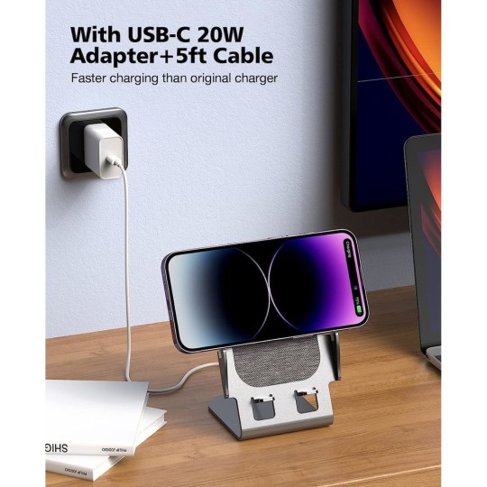 Veger Charging Stand 15W Gray Y53 Wireless