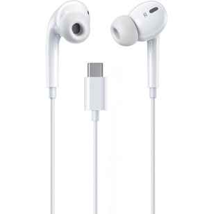 WK Yb06 In-ear Handsfree Ακουστικά με Βύσμα USB-C Λευκό