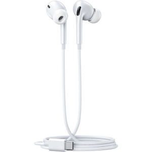 WK Yb06 In-ear Handsfree Ακουστικά με Βύσμα USB-C Λευκό