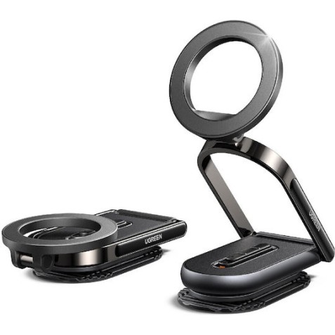 Ugreen 65186 Βάση Κινητού Αυτοκινήτου με Μαγνήτη και Ασύρματη Φόρτιση Γκρι
