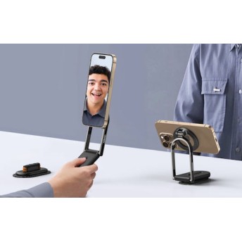 Ugreen 65186 Βάση Κινητού Αυτοκινήτου με Μαγνήτη και Ασύρματη Φόρτιση Γκρι