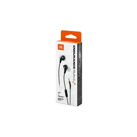JBL Endurance Run 3 In-ear Handsfree Ακουστικά 3.5mm Μαύρο