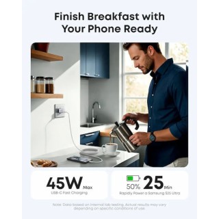 Anker Nano Charger 45W with USB-C Cable White (B2692311)