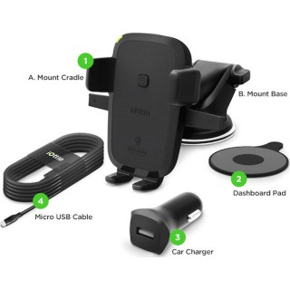 iOttie Easy One Touch 4 Wireless Qi Fast Charge Car Mount Kit (HLCRIO134)