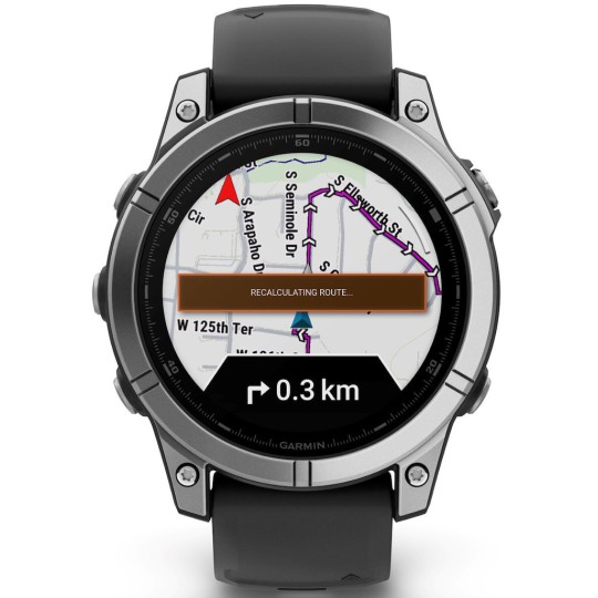 Garmin Fenix E Stainless Steel 47mm Waterproof Smartwatch (Black)