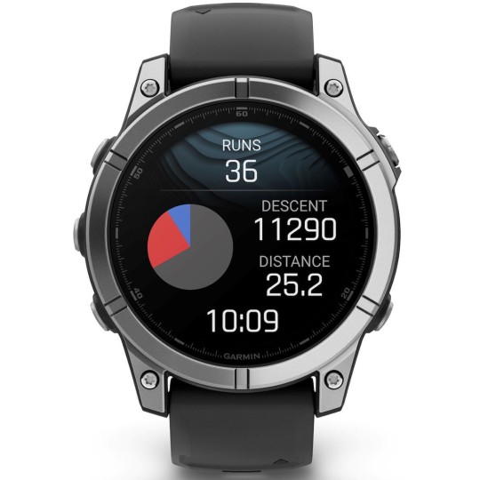 Garmin Fenix E Stainless Steel 47mm Waterproof Smartwatch (Black)
