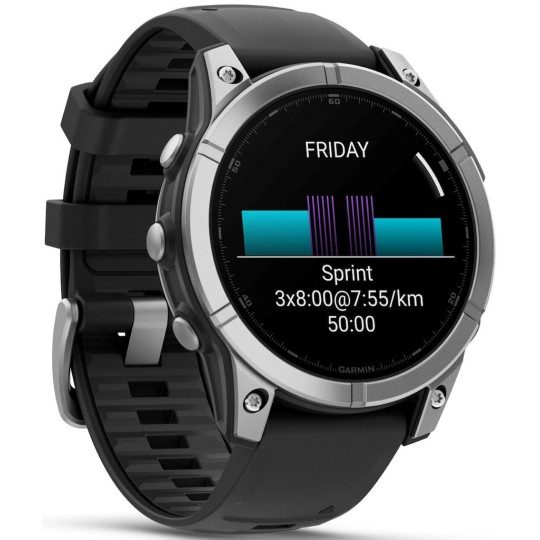 Garmin Fenix E Stainless Steel 47mm Waterproof Smartwatch (Black)
