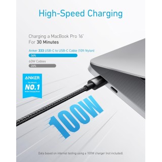 Anker Nylon USB-C to USB-C 100W Cable 3m