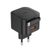 XO (L165) Charger with USB-A Port and Cable USB-C 20W Black