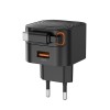 XO (L165) Charger with USB-A Port and Cable USB-C 20W Black