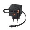 XO (L165) Charger with USB-A Port and Cable USB-C 20W Black