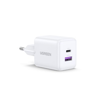 UGREEN X516 65015 Φορτιστής Σπιτιού GaN PD 30W 2 Θέσεων Λευκό