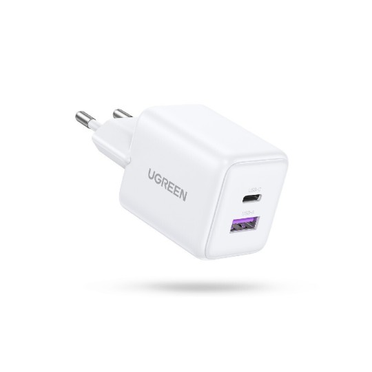 UGREEN X516 65015 Φορτιστής Σπιτιού GaN PD 30W 2 Θέσεων Λευκό