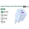 UGREEN X516 65015 Φορτιστής Σπιτιού GaN PD 30W 2 Θέσεων Λευκό