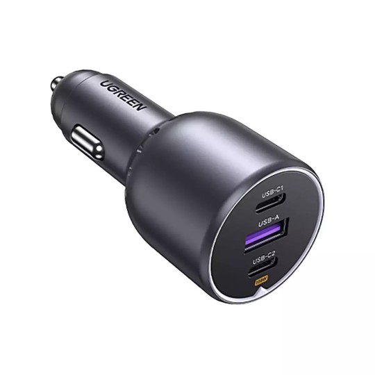 UGREEN EC705 35025 Φορτιστής Αυτοκινήτου PD 130W 3 Θέσεων Γκρι