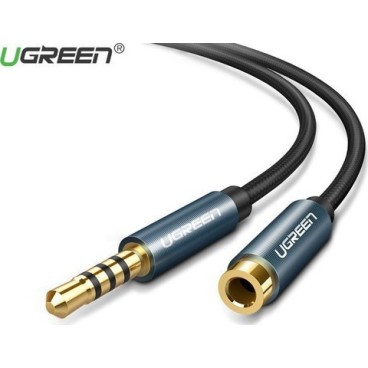 UGREEN AV118 40675 Καλώδιο Ήχου 3.5mm M/F U2m Μαύρο