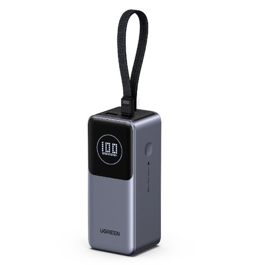 UGREEN PB723 55365B Power Bank 20000mAh PD 130W 2 Θέσεων με καλώδιο USB-C 60W Γκρι