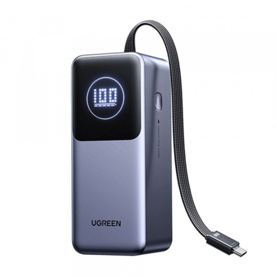 UGREEN PB723 55365B Power Bank 20000mAh PD 130W 2 Θέσεων με καλώδιο USB-C 60W Γκρι