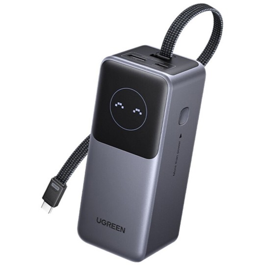 UGREEN PB723 55365B Power Bank 20000mAh PD 130W 2 Θέσεων με καλώδιο USB-C 60W Γκρι