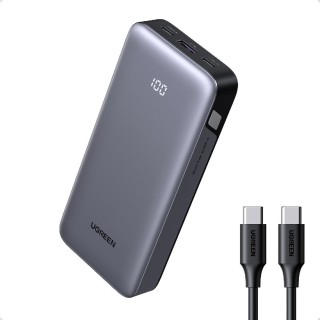 UGREEN PB532 55989B Power Bank 20000mAh PD 30W με καλώδιο USB-C 60W Γκρι