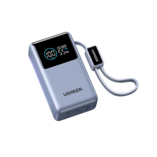 UGREEN PB727 75701B Power Bank 10000mAh 55W 2 Θέσεων, με καλώδιο USB-C