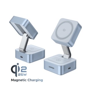 UGREEN W752 55960B Φορτιστής Σπιτιού 25W Qi2 με Ασύρματη Φόρτιση Magnetic Γκρι