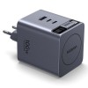 UGREEN X616 65828 Φορτιστής Σπιτιού GaN PD 100W 3 Θέσεων, με καλώδιο USB-C 100W Γκρι