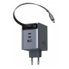 UGREEN X616 65828 Φορτιστής Σπιτιού GaN PD 100W 3 Θέσεων, με καλώδιο USB-C 100W Γκρι