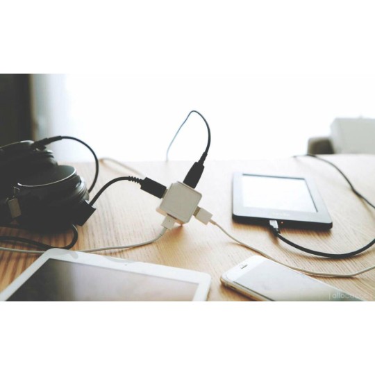 Allocacoc Charging Stand with 4 USB-A Ports in Black 10464BK/EUEUMC