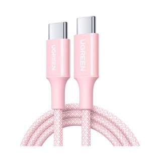 UGREEN L501 35441 Καλώδιο Φόρτισης USB-C σε USB-C PD 60W 1m Ροζ