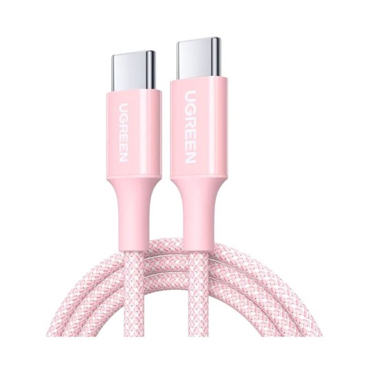 UGREEN L501 35441 Καλώδιο Φόρτισης USB-C σε USB-C PD 60W 1m Ροζ