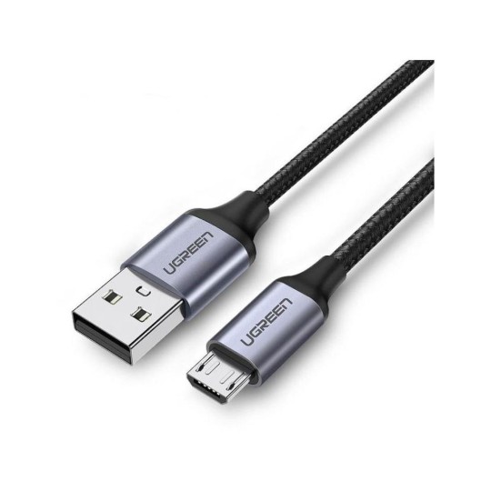 UGREEN US290 60146 Καλώδιο Φόρτισης USB σε Micro USB 1m Γκρι
