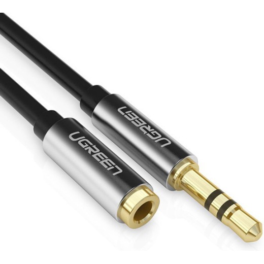 UGREEN AV118 10594 Καλώδιο Ήχου 3.5mm M/F 2m Μαύρο