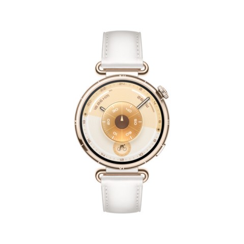 Huawei Watch GT 6 Stainless Steel 41mm Waterproof with Heart Rate Monitor (White Leather)