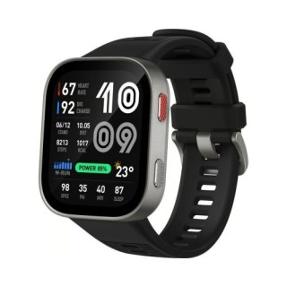Amazfit Bip Max Aluminum 50mm Waterproof Smartwatch with Heart Rate Monitor Silver