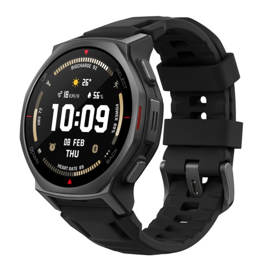 Amazfit T-Rex 3 Pro Titanium 44mm Waterproof Smartwatch (Tactical Black)