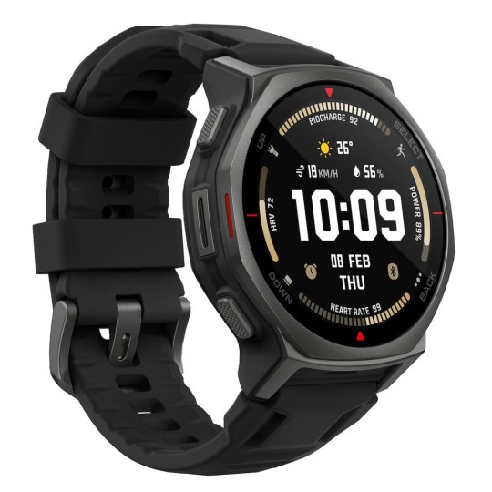 Amazfit T-Rex 3 Pro Titanium 44mm Waterproof Smartwatch (Tactical Black)