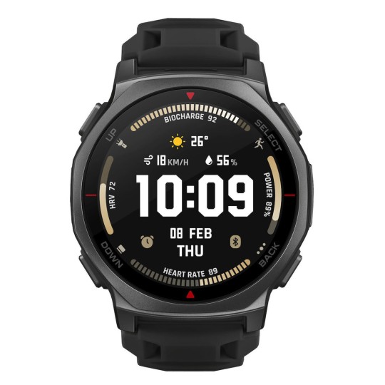 Amazfit T-Rex 3 Pro Titanium 44mm Waterproof Smartwatch (Tactical Black)