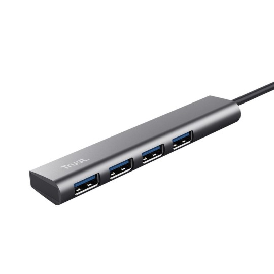 Trust Halyx Hub 4 Ports USB 2.0 with USB-A Connection Gray