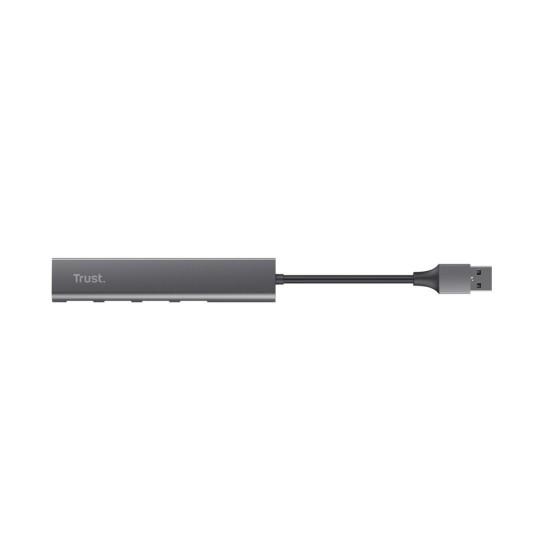 Trust Halyx Hub 4 Ports USB 2.0 with USB-A Connection Gray