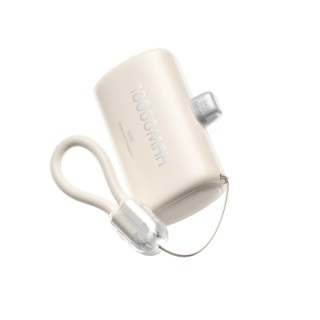 WK WP-113 Power Bank 10000mAh PD 22,5W 2 Θέσεων με καλώδιο USB-C/Lightning Μπέζ