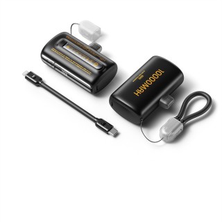 WK WP-113 Power Bank 10000mAh PD 22,5W 2 Θέσεων με καλώδιο USB-C/Lightning Μαύρο