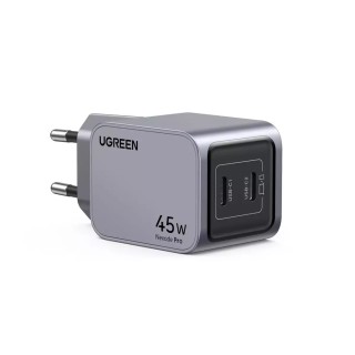 UGREEN X707 35008 Φορτιστής Σπιτιού GaN PD 45W 2 Θέσεων Γκρι