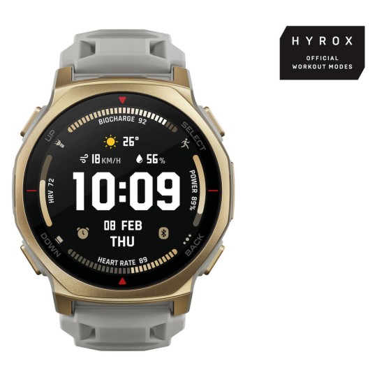Amazfit T-Rex 3 Pro Titanium 44mm Αδιάβροχο Smartwatch (Arctic Gold)