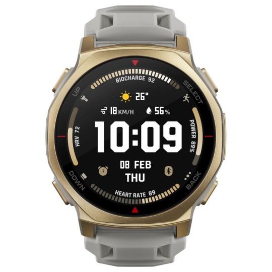 Amazfit T-Rex 3 Pro Titanium 44mm Αδιάβροχο Smartwatch (Arctic Gold)