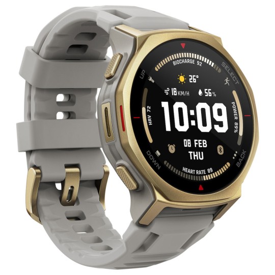 Amazfit T-Rex 3 Pro Titanium 44mm Αδιάβροχο Smartwatch (Arctic Gold)