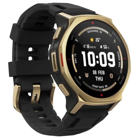 Amazfit T-Rex 3 Pro Titanium 44mm Waterproof Smartwatch (Black / Gold)