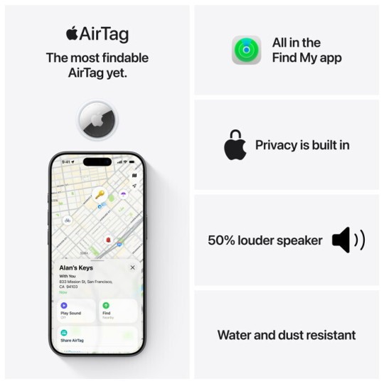 Apple AirTag 2nd Gen Apple Find My White 4 Pieces